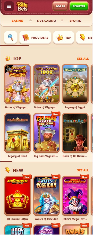 Προσθήκη της εφαρμογής BillyBets Casino στην αρχική οθόνη Android